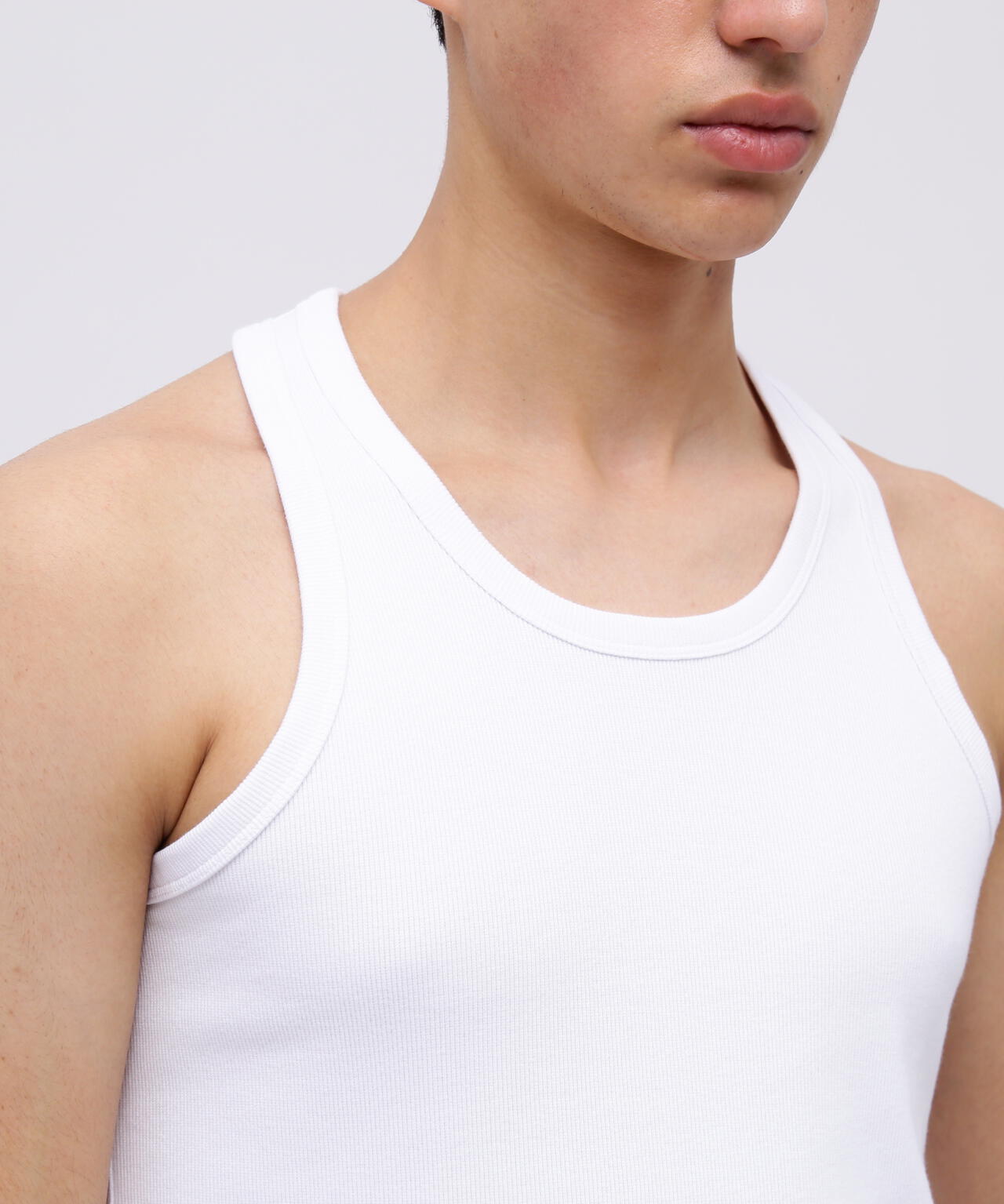 《DAILY/デイリー》RIB TANK TOP BACK CROSS/リブ タンクトップ バッククロス デイリーウェア