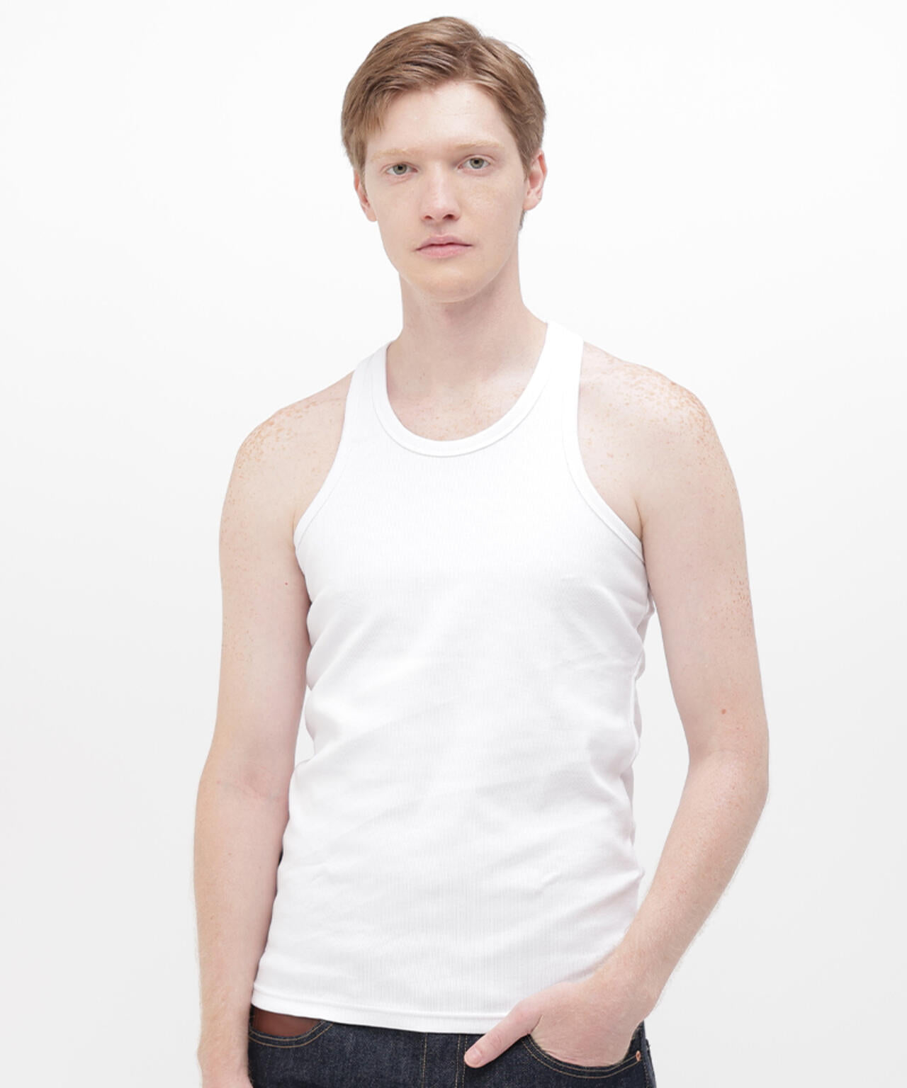 《DAILY/デイリー》RIB TANK TOP BACK CROSS/リブ タンクトップ バッククロス デイリーウェア