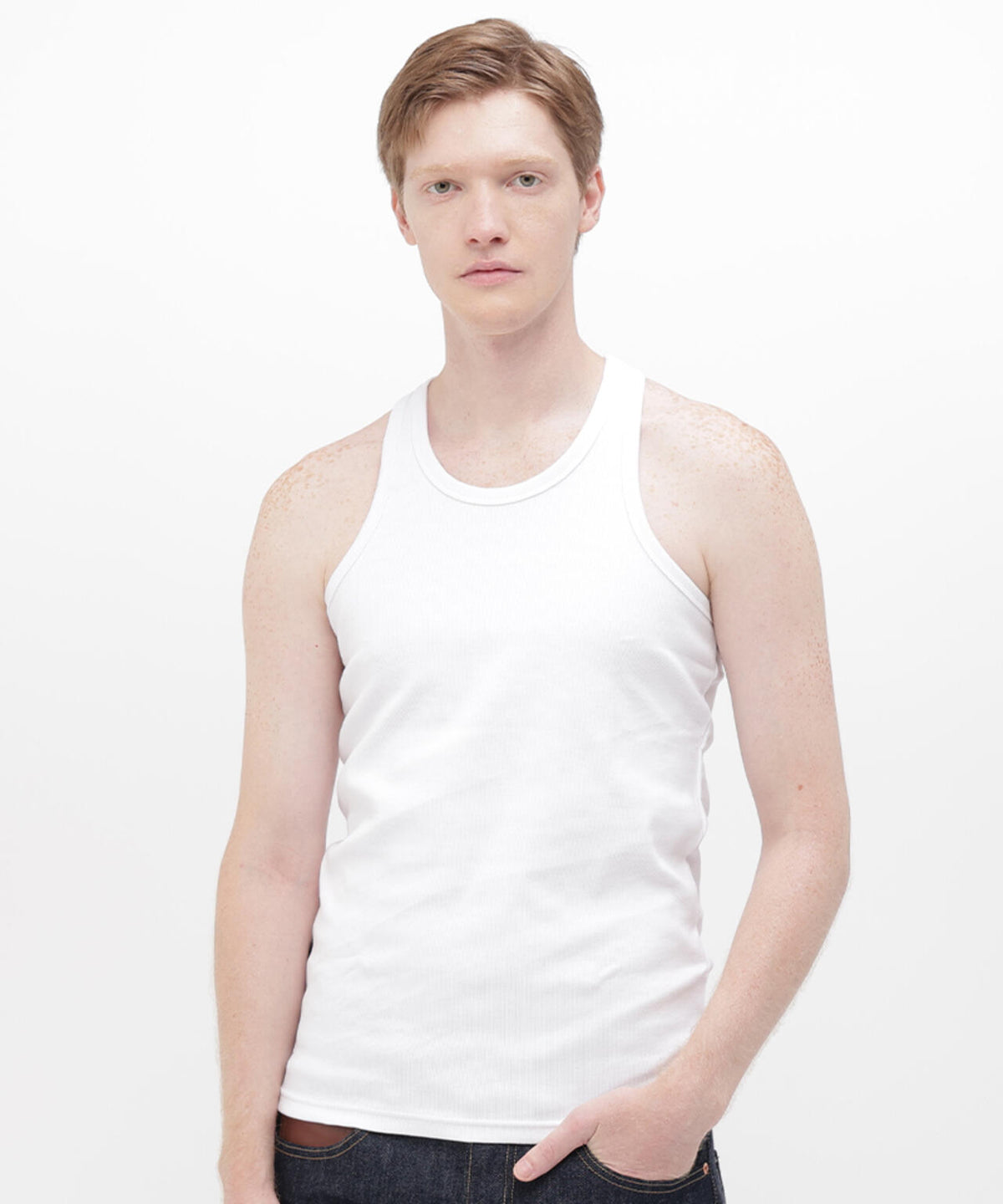 《DAILY/デイリー》RIB TANK TOP BACK CROSS/リブ タンクトップ バッククロス デイリーウェア