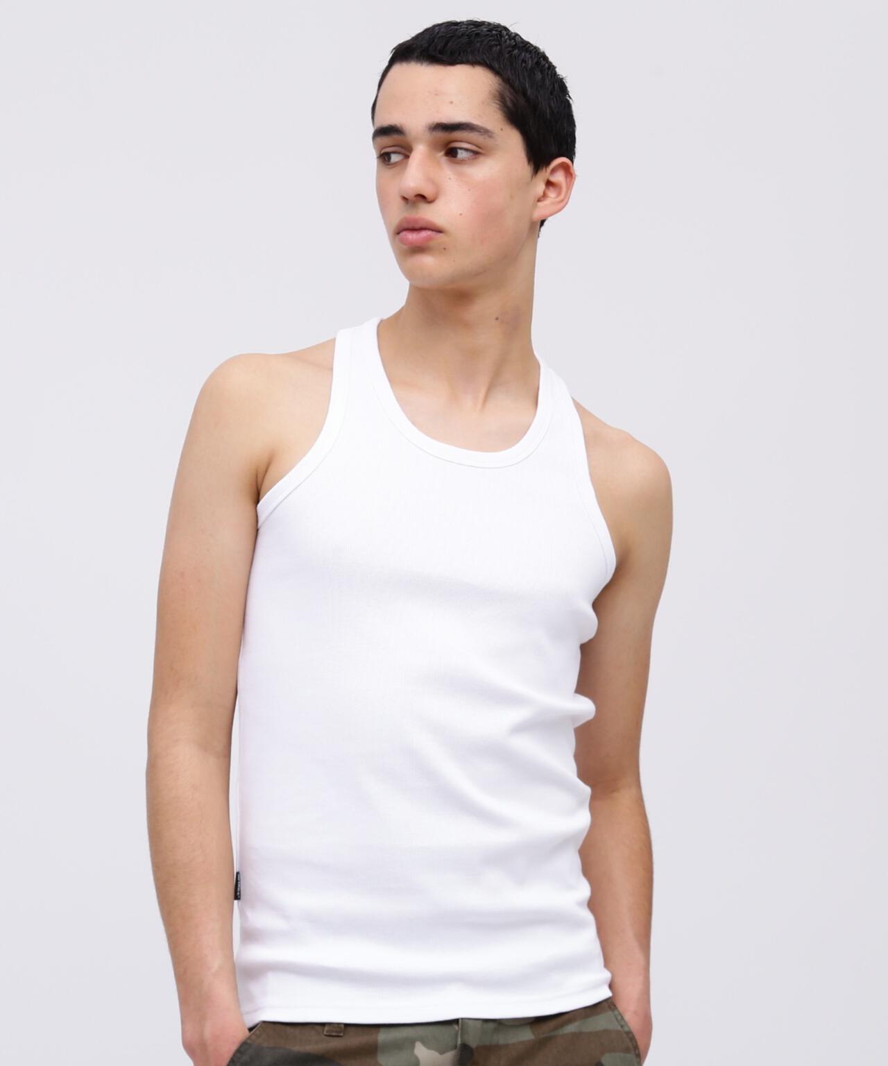《DAILY/デイリー》RIB TANK TOP BACK CROSS/リブ タンクトップ バッククロス デイリーウェア