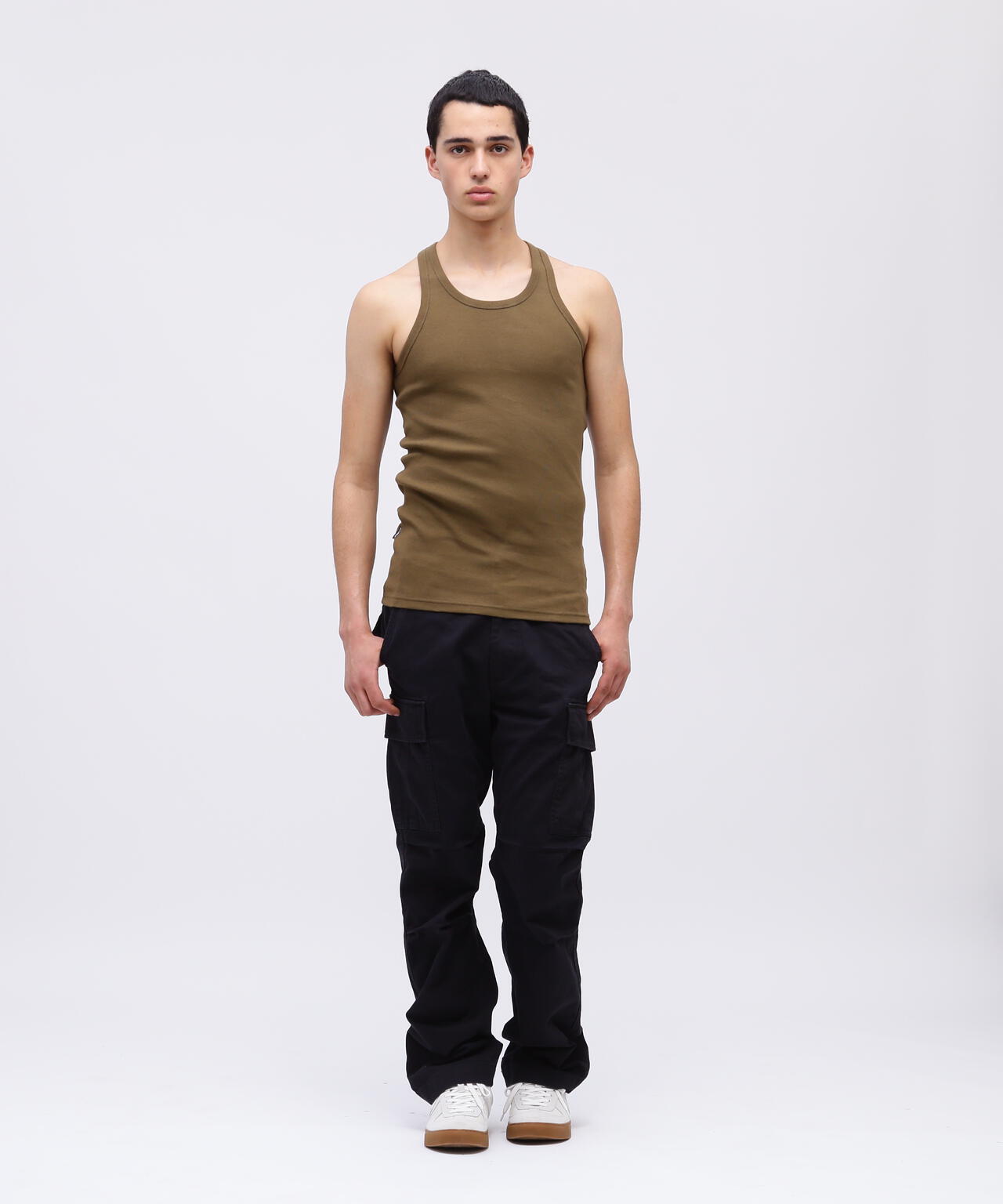 《DAILY/デイリー》RIB TANK TOP BACK CROSS/リブ タンクトップ バッククロス デイリーウェア