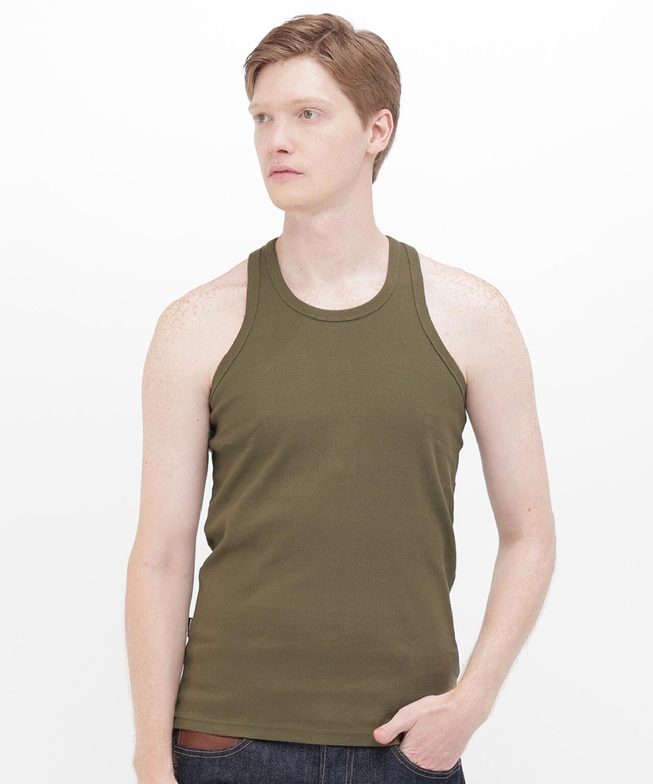 《DAILY/デイリー》RIB TANK TOP BACK CROSS/リブ タンクトップ バッククロス デイリーウェア