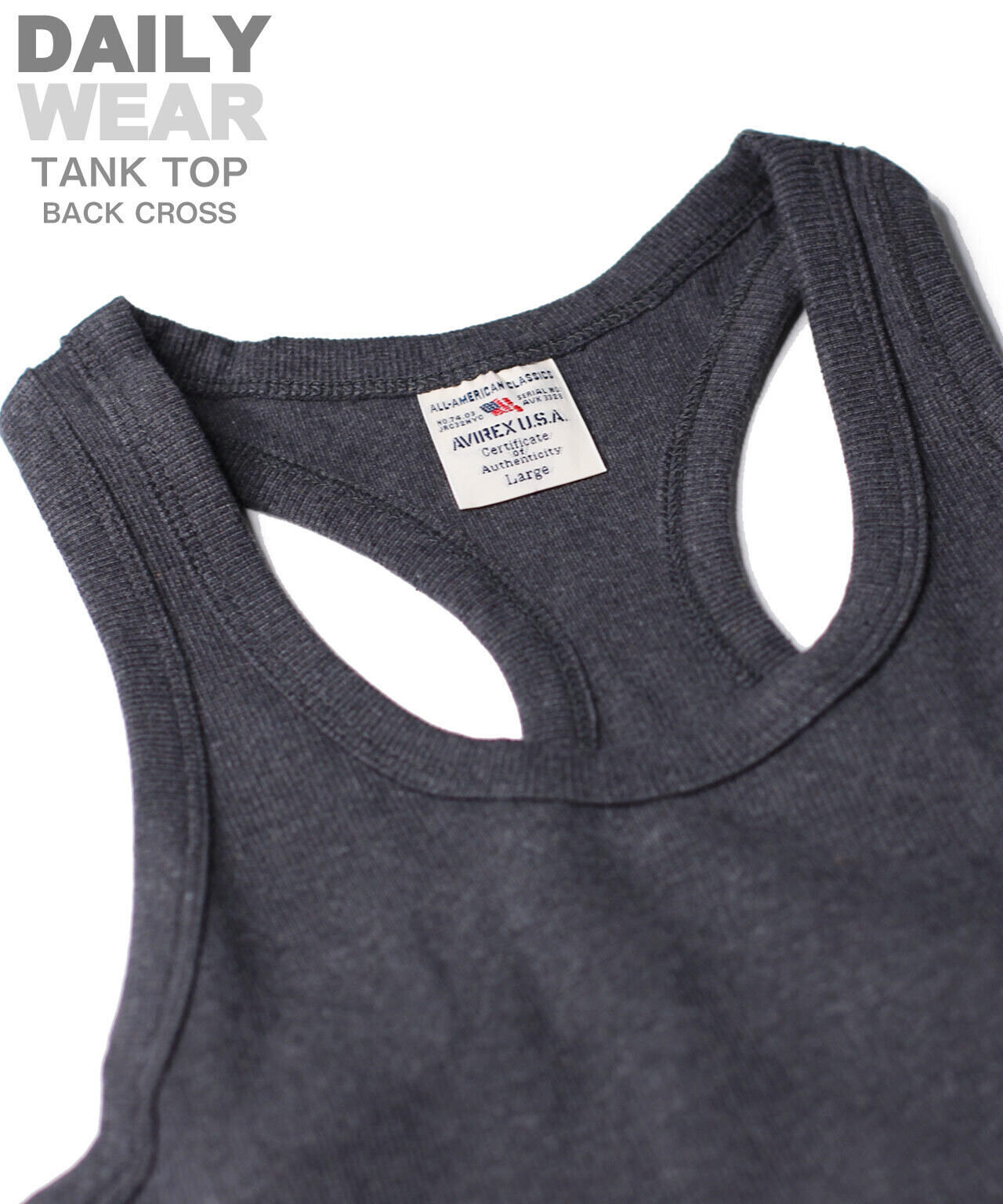 《DAILY/デイリー》RIB TANK TOP BACK CROSS/リブ タンクトップ バッククロス デイリーウェア