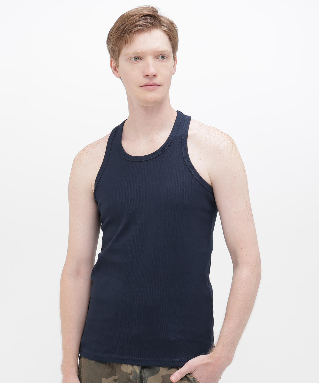 《DAILY/デイリー》RIB TANK TOP BACK CROSS/リブ タンクトップ バッククロス デイリーウェア