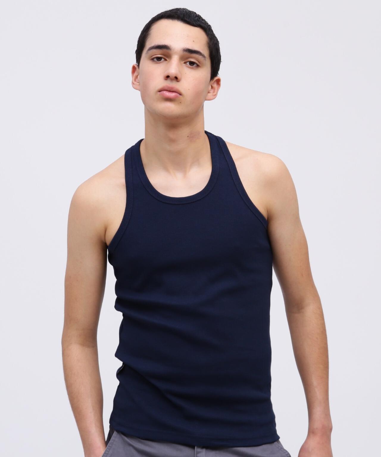 《DAILY/デイリー》RIB TANK TOP BACK CROSS/リブ タンクトップ バッククロス デイリーウェア