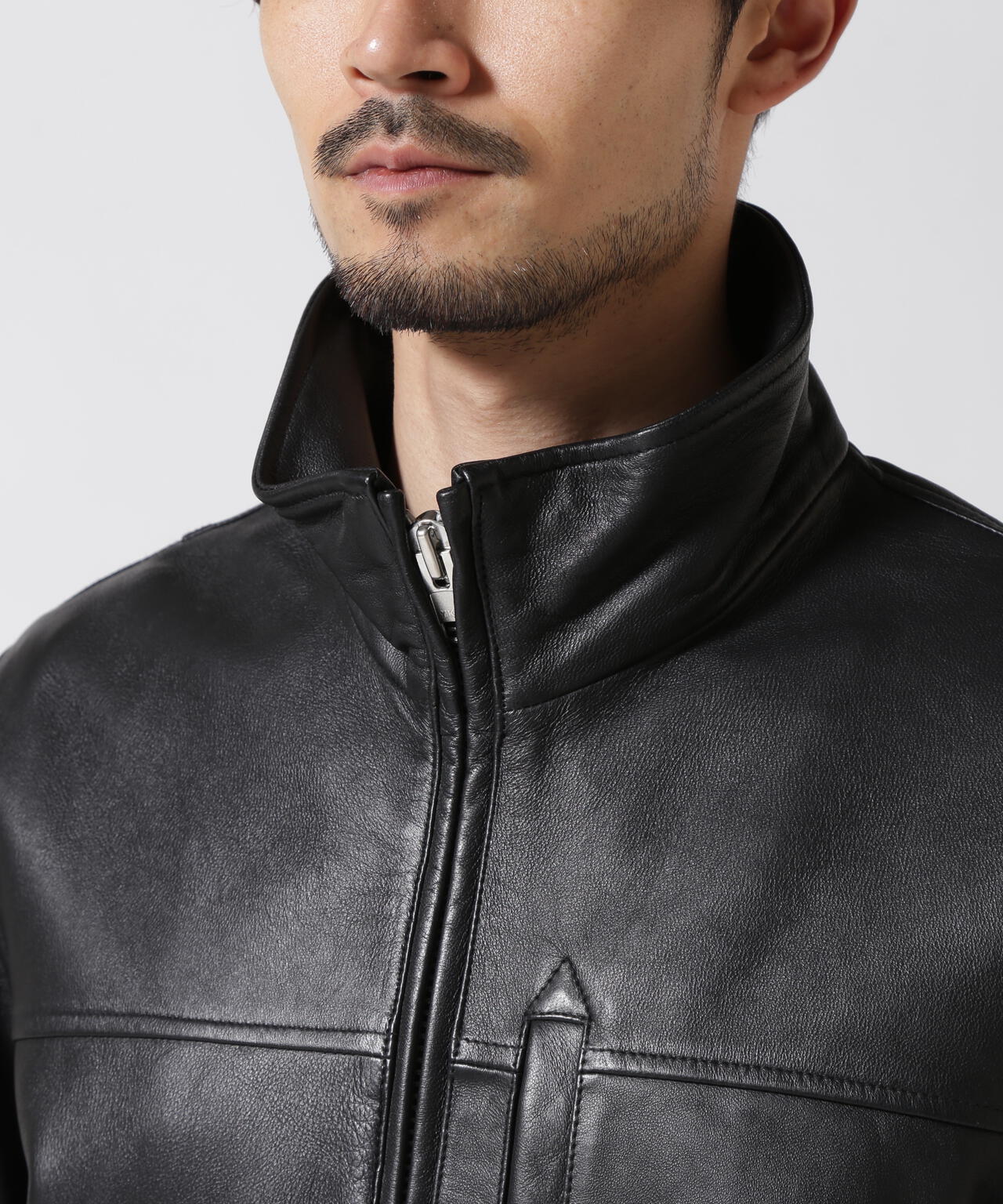 STAND LEATHER MA-1 MOD JACKET / スタンド レザー MA-1