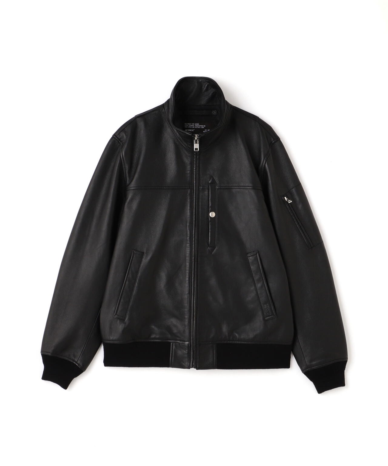 STAND LEATHER MA-1 MOD JACKET / スタンド レザー MA-1