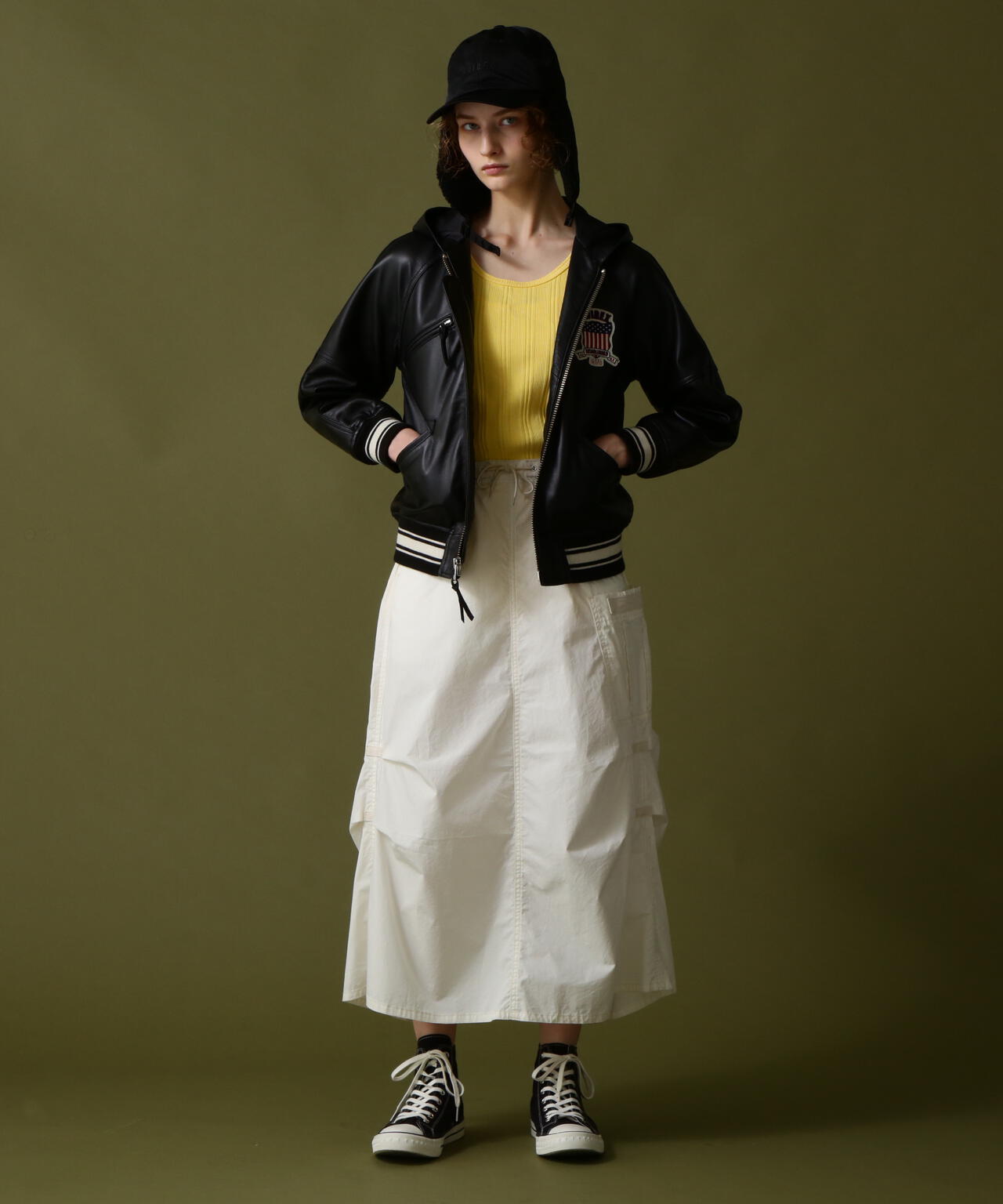 《WOMAN》SIGNATURE HOODED LEATHER