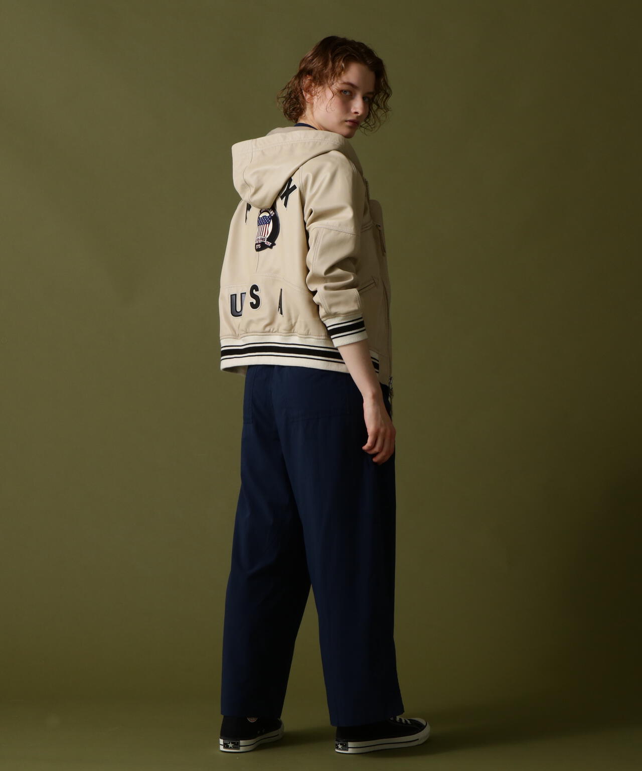 《WOMAN》SIGNATURE HOODED LEATHER