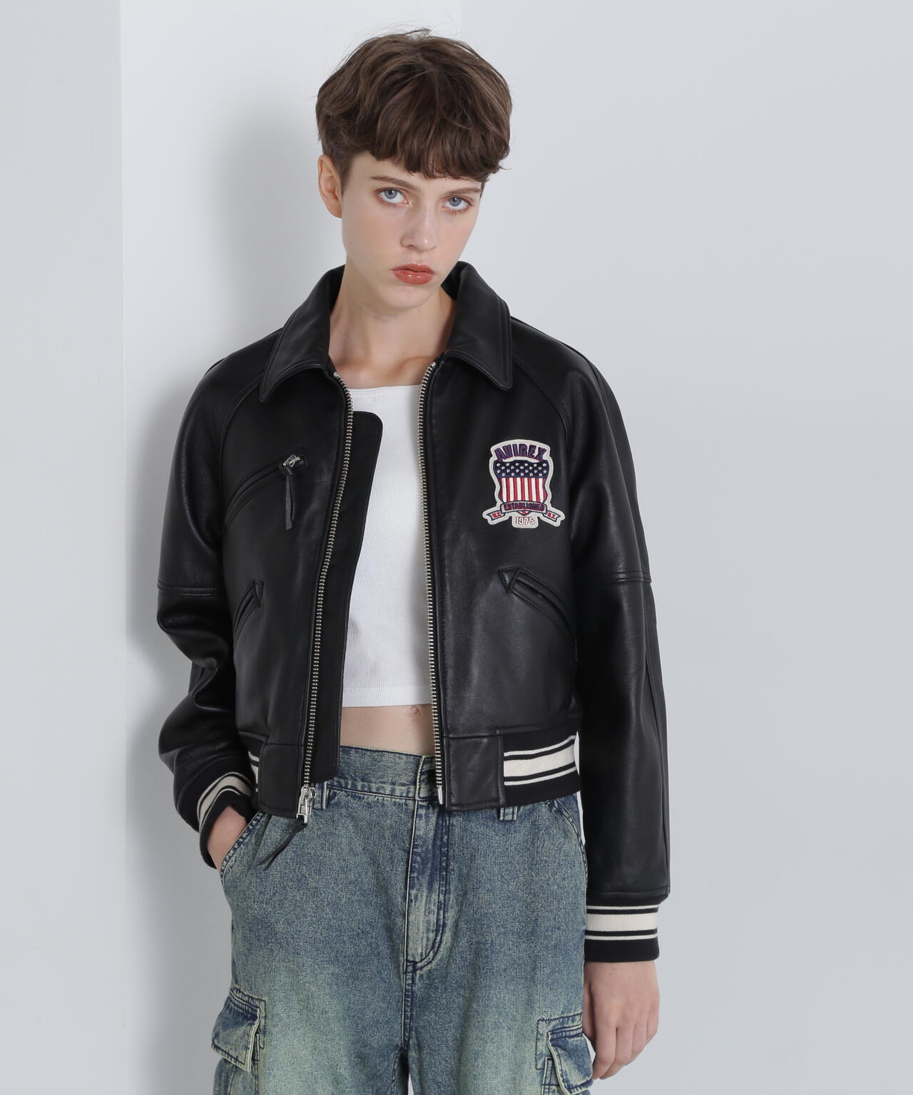 《WOMAN/直営店限定》LIGHT SIGNATURE VARSITY JACKET