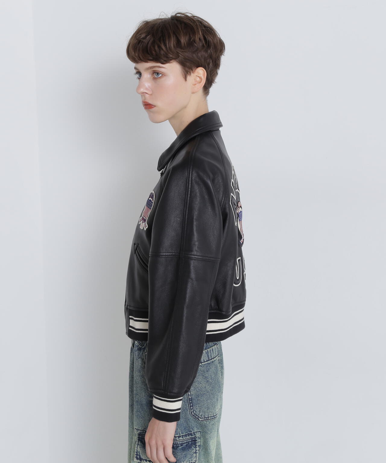 《WOMAN/直営店限定》LIGHT SIGNATURE VARSITY JACKET