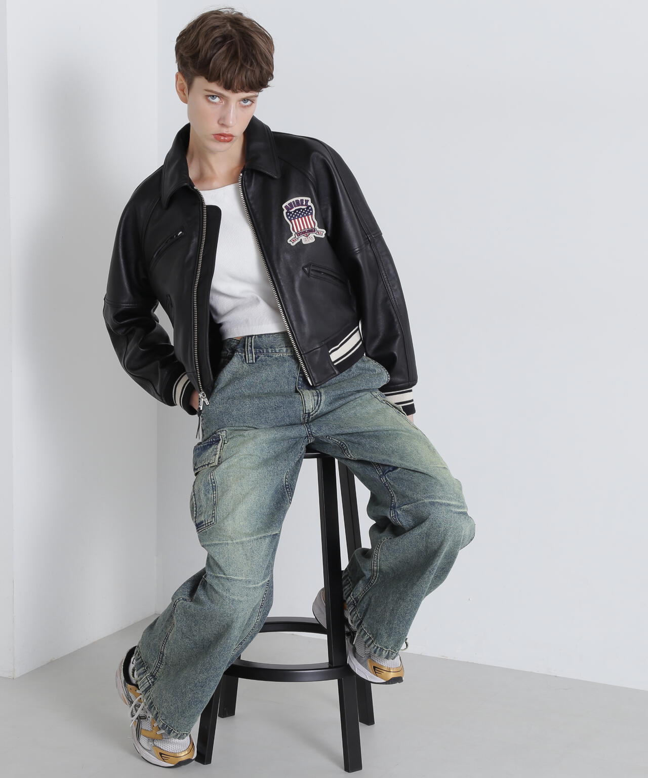 《WOMAN/直営店限定》LIGHT SIGNATURE VARSITY JACKET