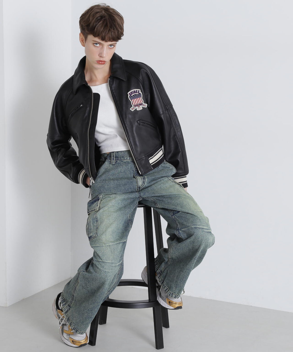 《WOMAN/直営店限定》LIGHT SIGNATURE VARSITY JACKET