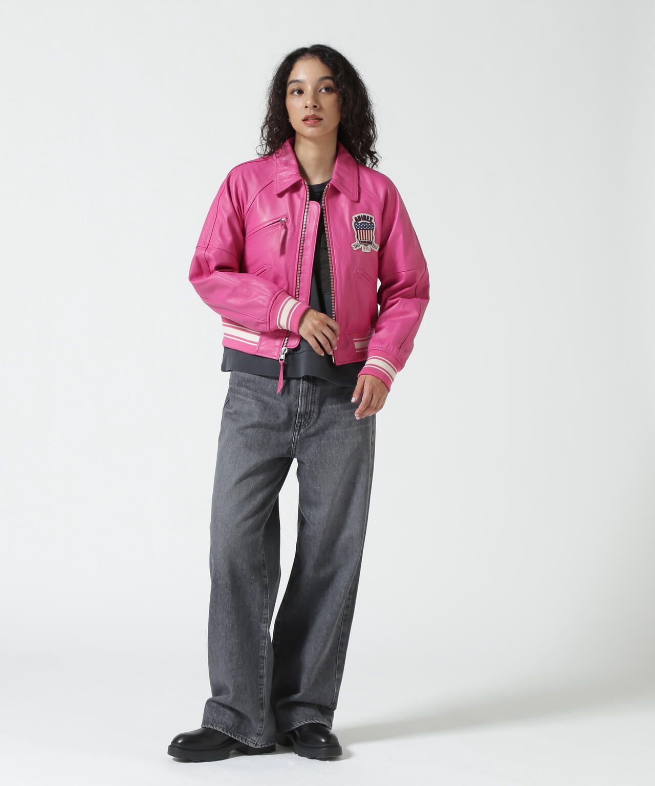 《WOMAN/直営店限定》LIGHT SIGNATURE VARSITY JACKET