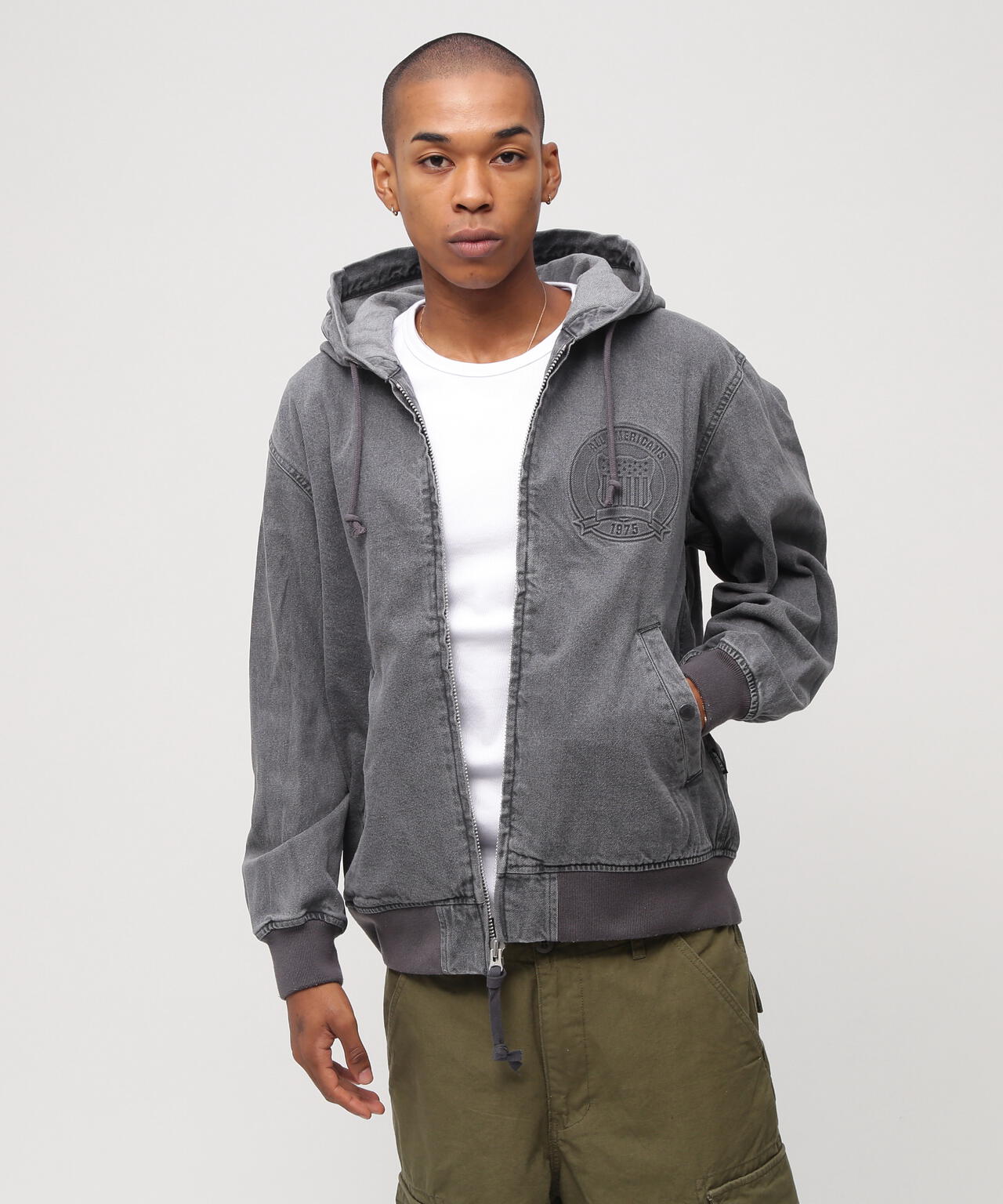 《直営店限定》DENIM SIGNATURE LOGO PARKA / デニム シグネチャーロゴ パーカー