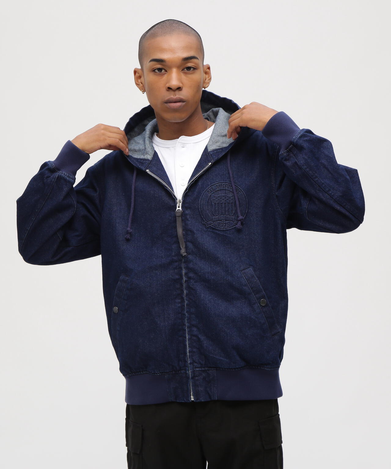 《直営店限定》DENIM SIGNATURE LOGO PARKA / デニム シグネチャーロゴ パーカー