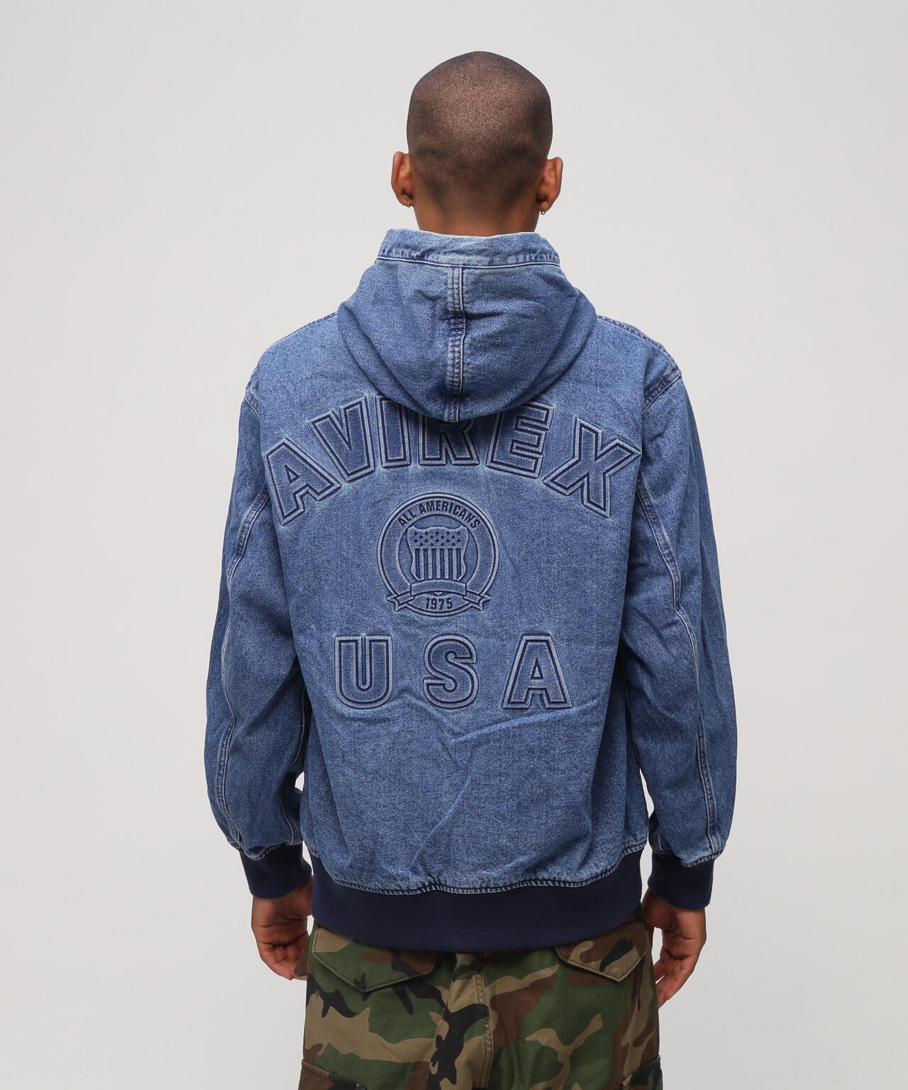 《直営店限定》DENIM SIGNATURE LOGO PARKA / デニム シグネチャーロゴ パーカー