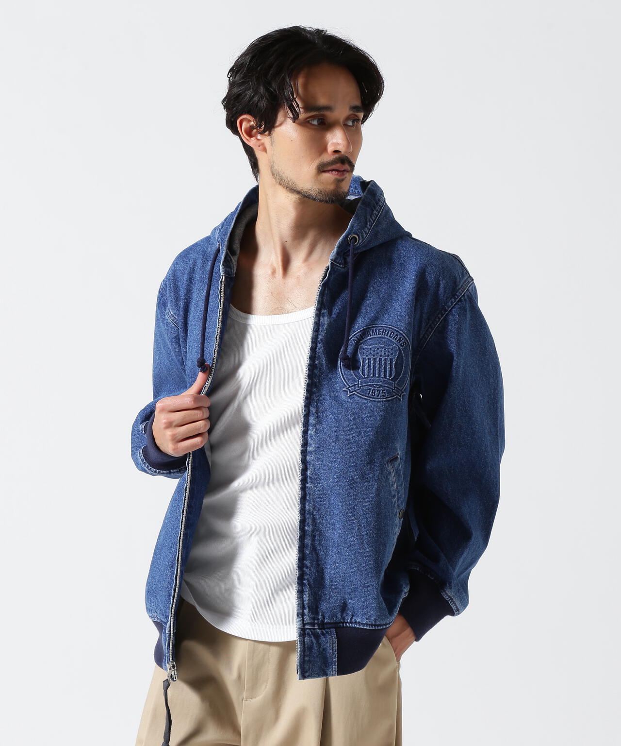 《直営店限定》DENIM SIGNATURE LOGO PARKA / デニム シグネチャーロゴ パーカー