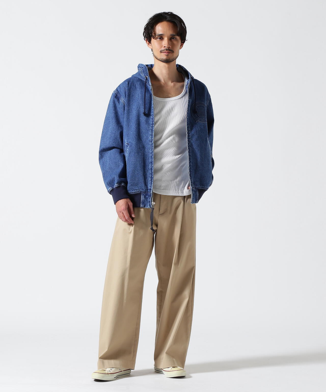 《直営店限定》DENIM SIGNATURE LOGO PARKA / デニム シグネチャーロゴ パーカー