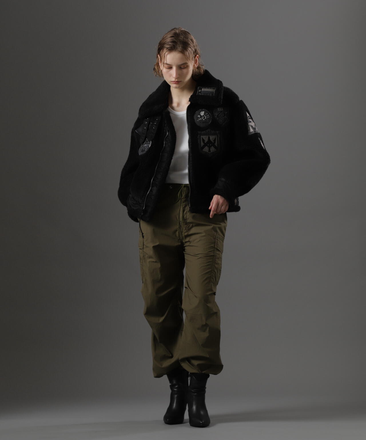 《WOMAN》RETORO BOA B-3 TOPGUN