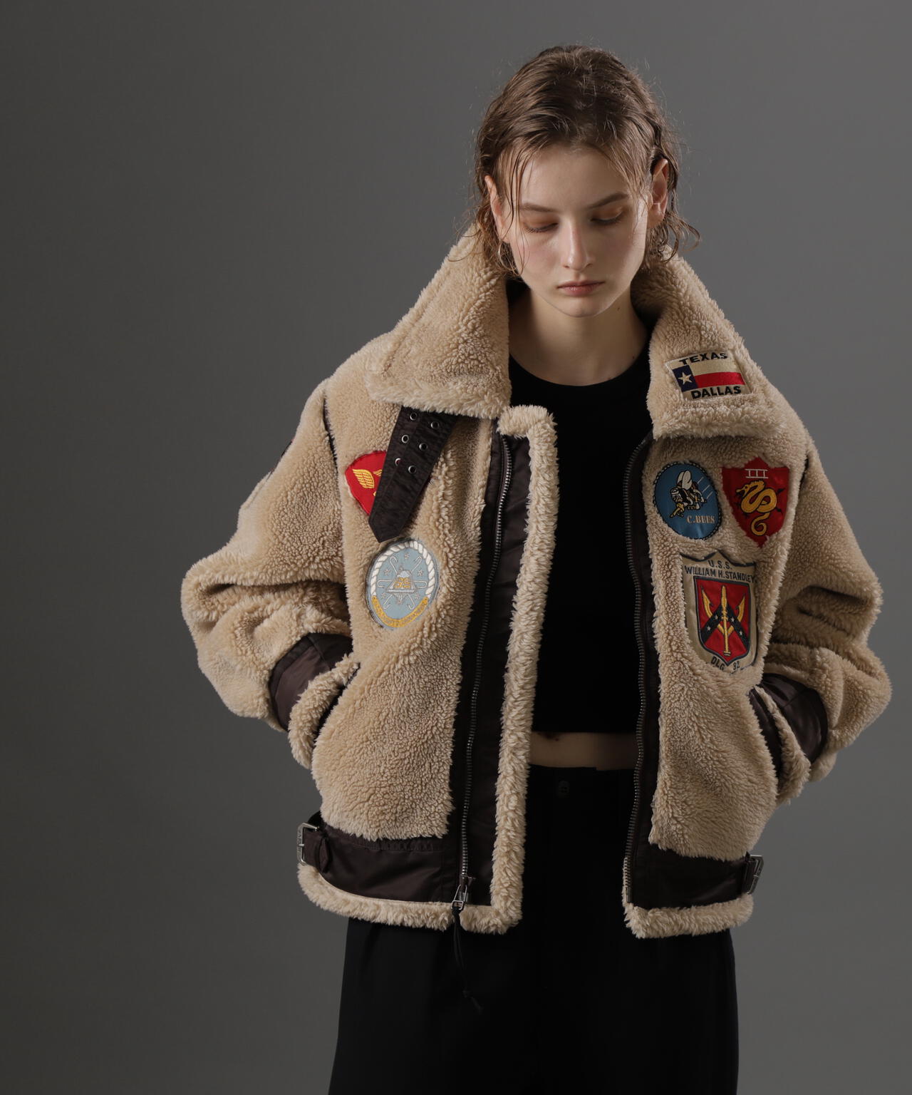 《WOMAN》RETORO BOA B-3 TOPGUN