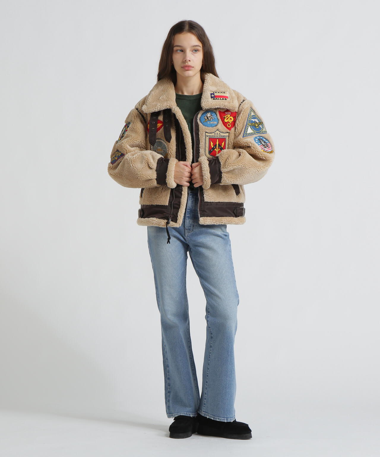 《WOMAN》RETORO BOA B-3 TOPGUN