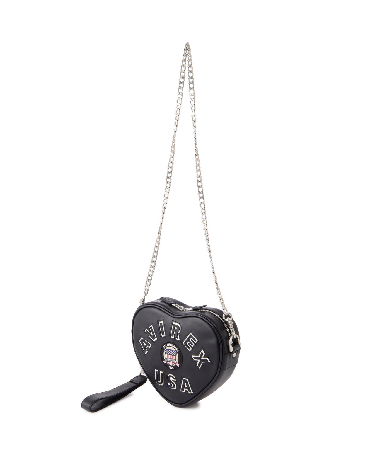 《直営店限定》VARSITY LEATHER HEART CHAIN BAG/バーシティーレザーハートチェーンバッグ