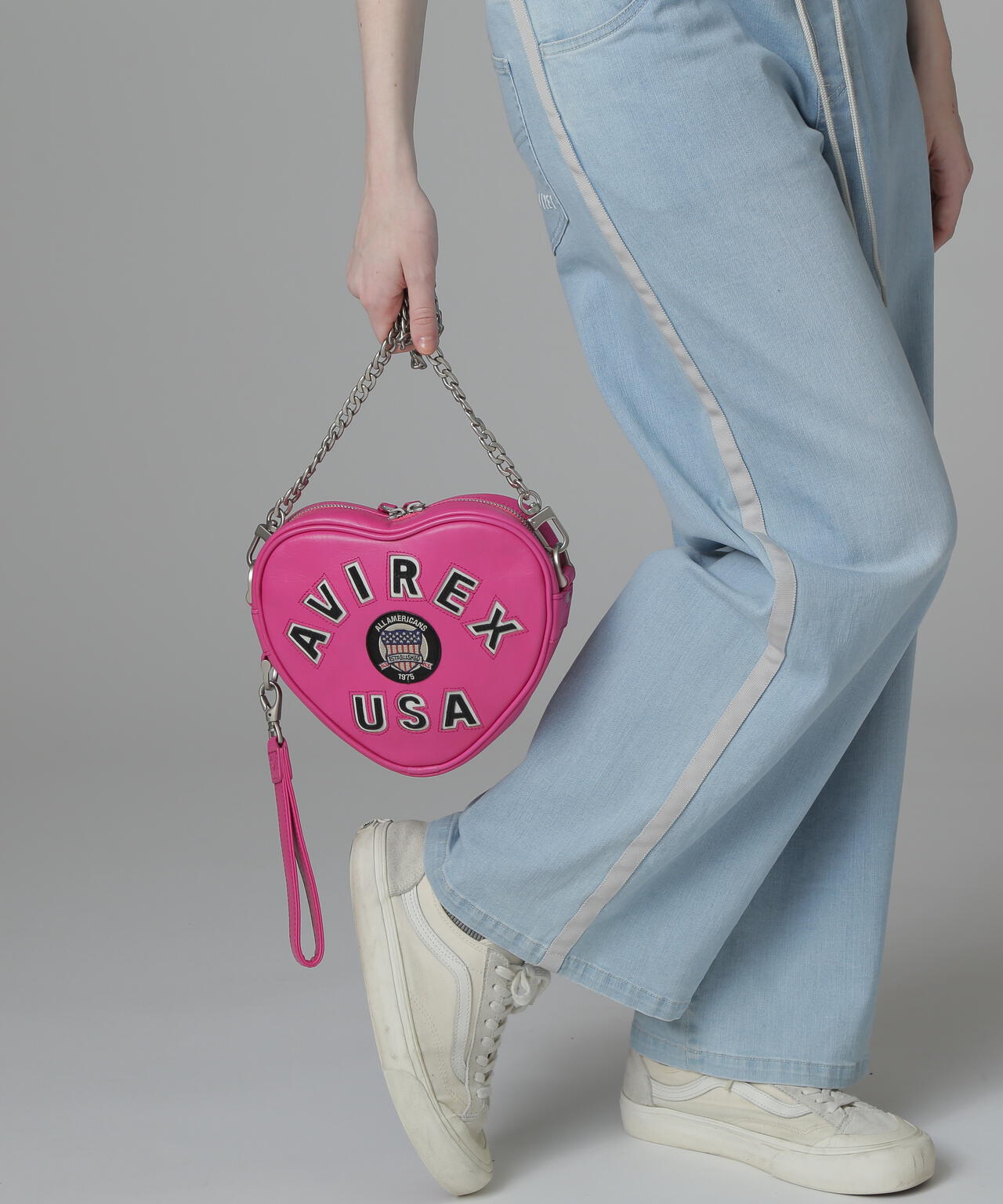 《直営店限定》VARSITY HEART CHAIN BAG/バーシティーハートチェーンバッグ