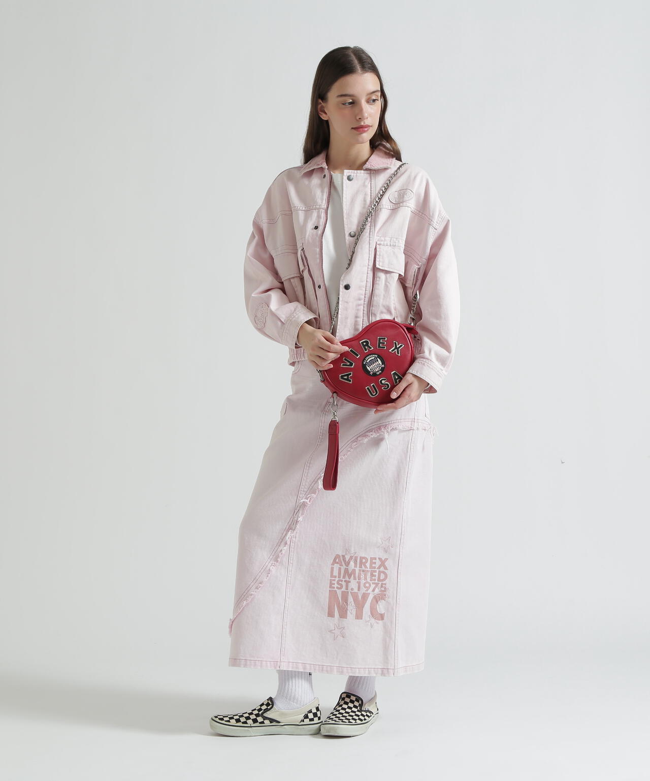 《直営店限定》VARSITY HEART CHAIN BAG/バーシティーハートチェーンバッグ