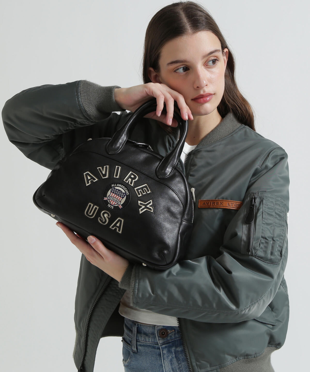 VARSITY LEATHER MINI-BOSTON BAG / AVX5625