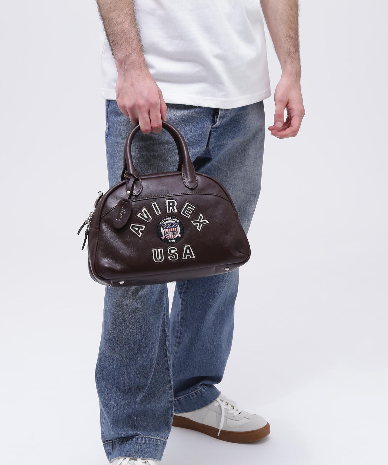 《直営店限定》VARSITY LEATHER MINI-BOSTON BAG / AVX5625