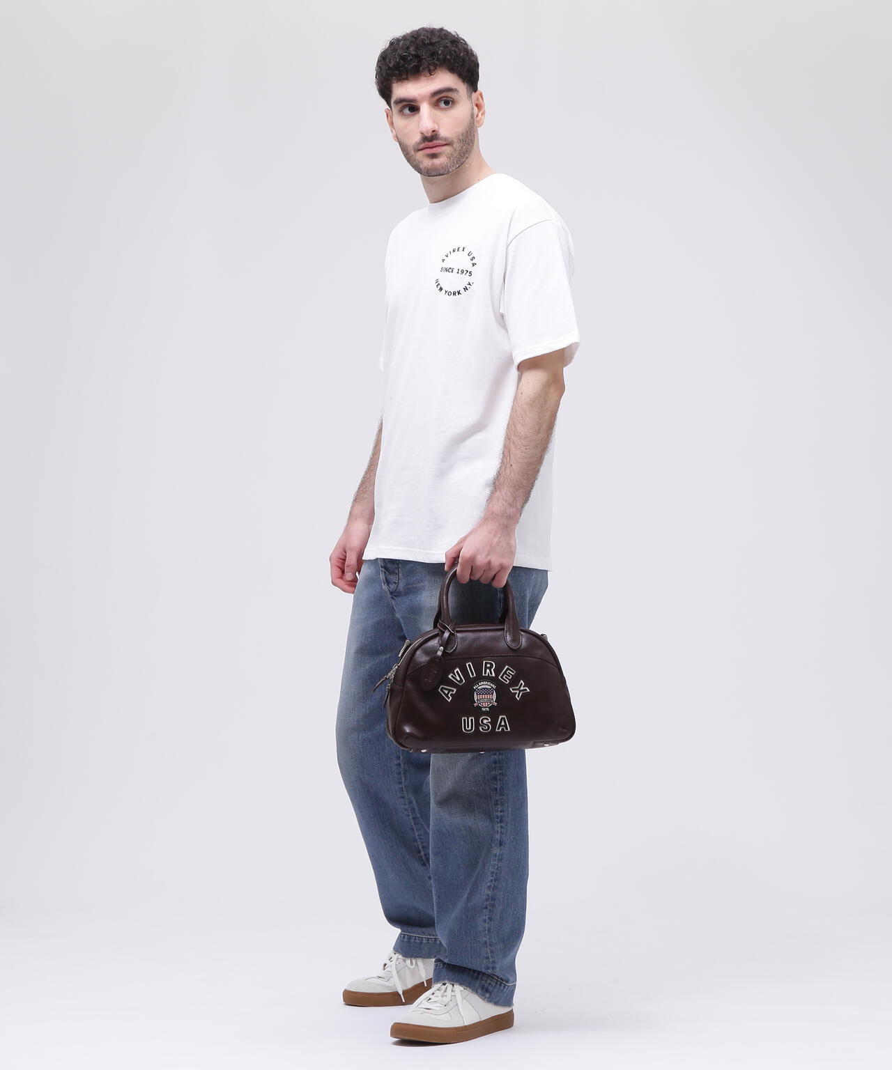 VARSITY LEATHER MINI-BOSTON BAG / AVX5625
