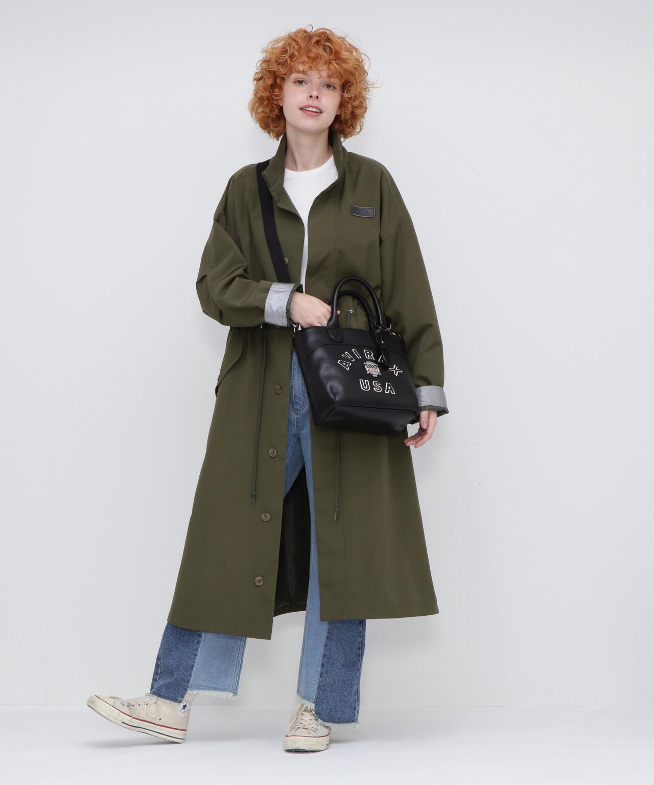 《直営店限定》VARSITY LEATHER MINI TOTE BAG / AVX5626