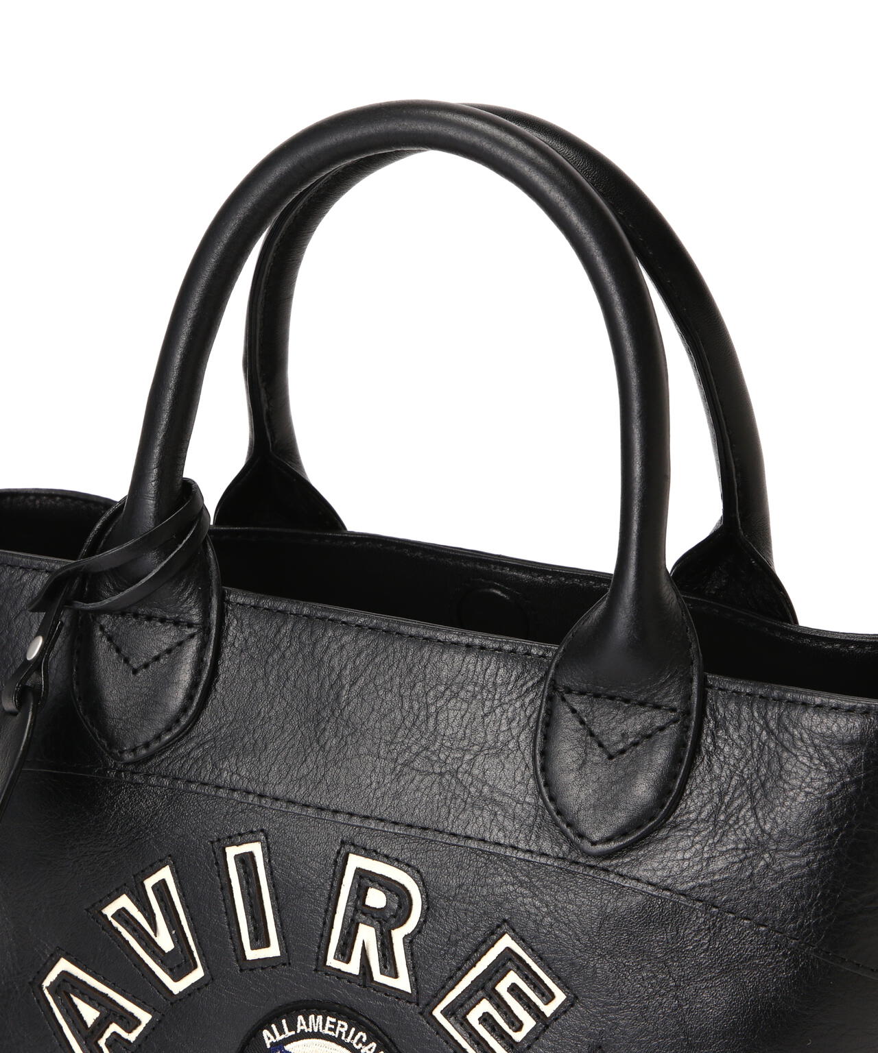 VARSITY LEATHER MINI TOTE BAG / AVX5626