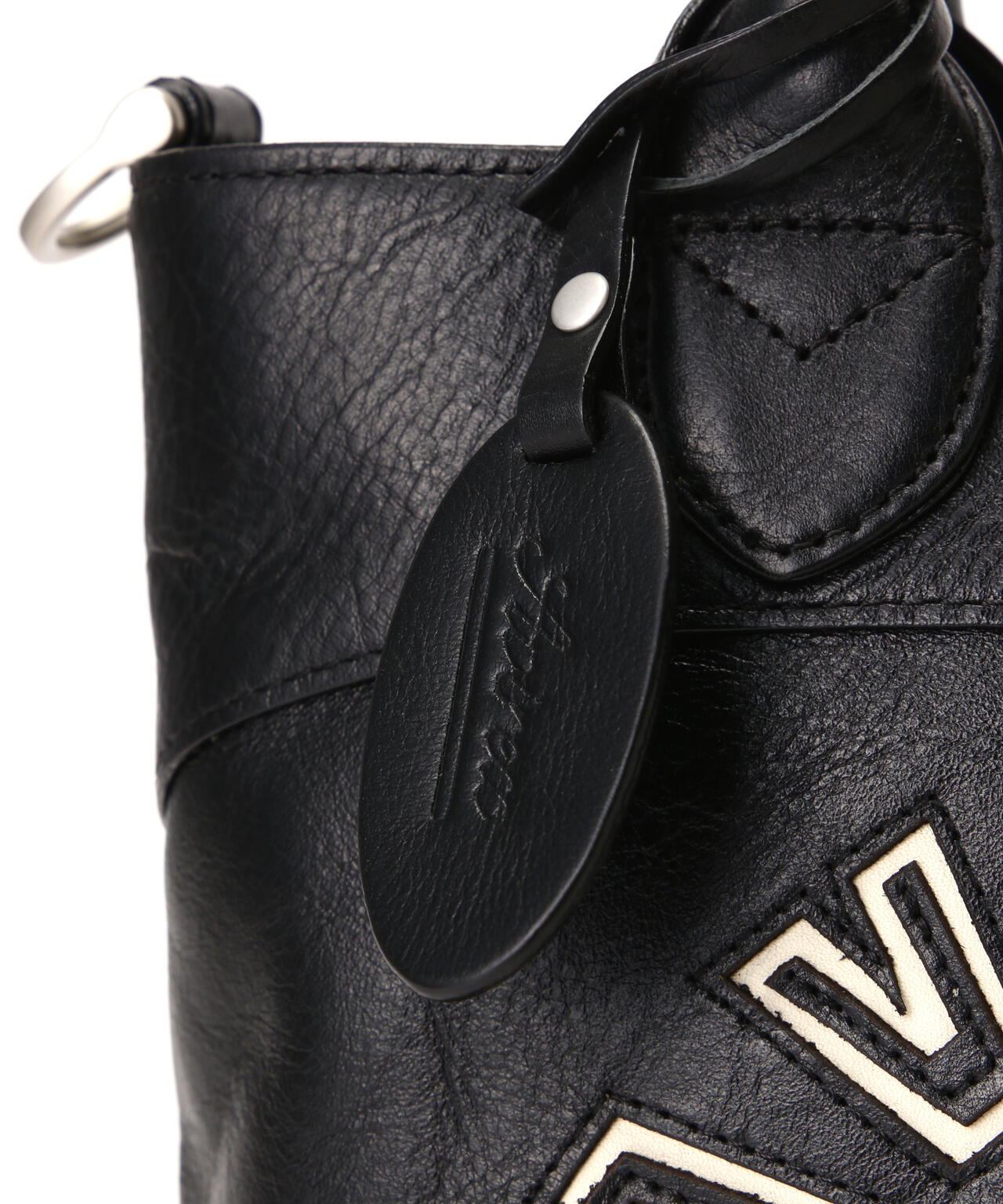 VARSITY LEATHER MINI TOTE BAG / AVX5626