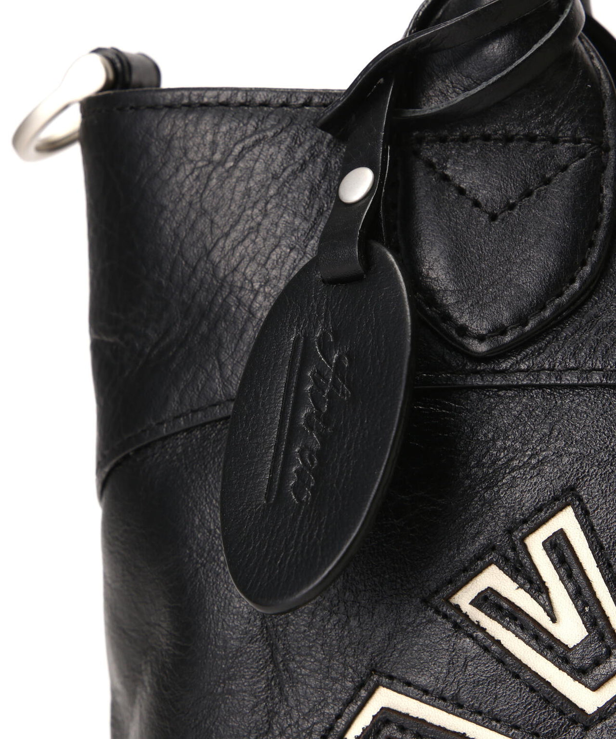 VARSITY LEATHER MINI TOTE BAG / AVX5626