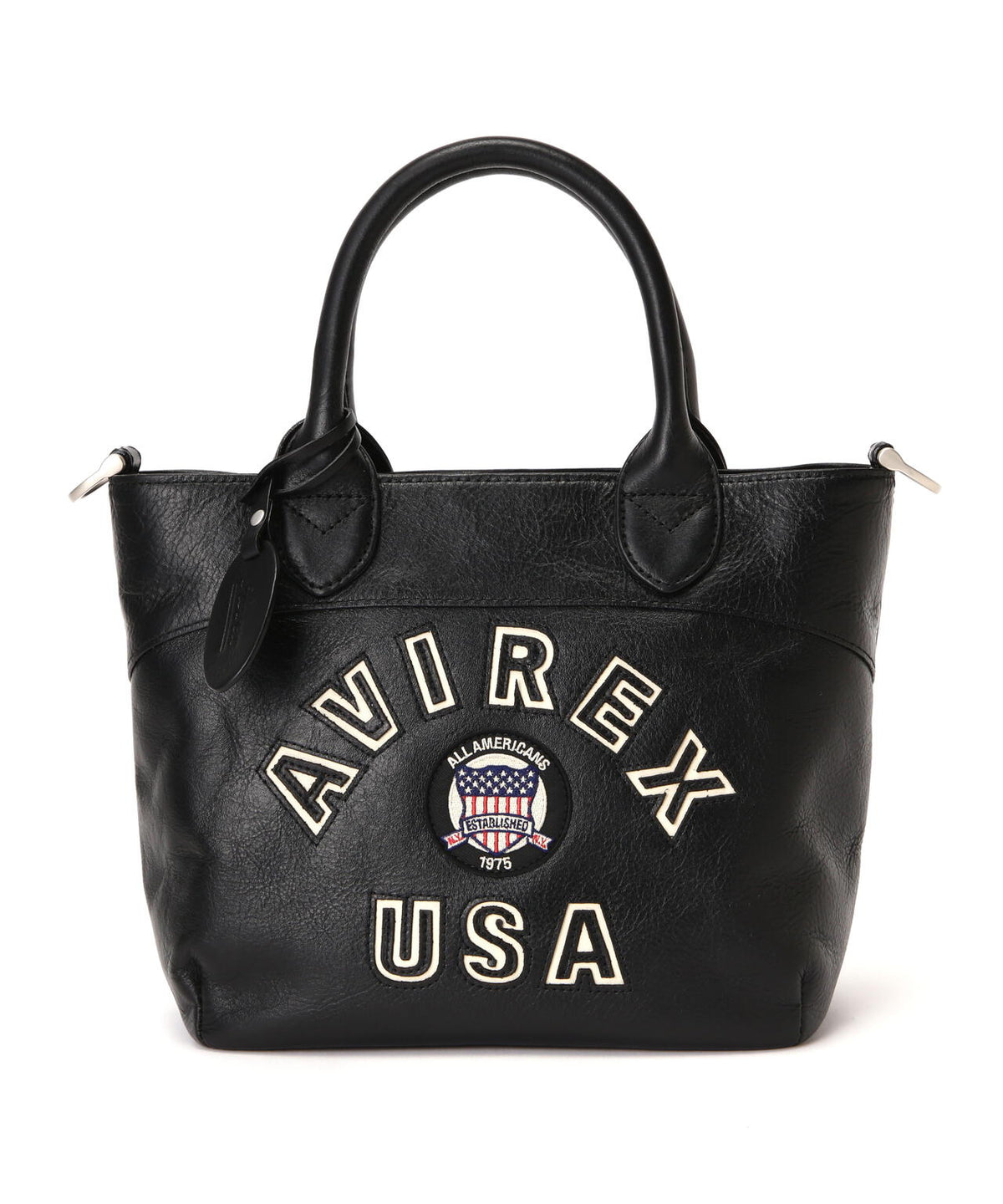 VARSITY LEATHER MINI TOTE BAG / AVX5626
