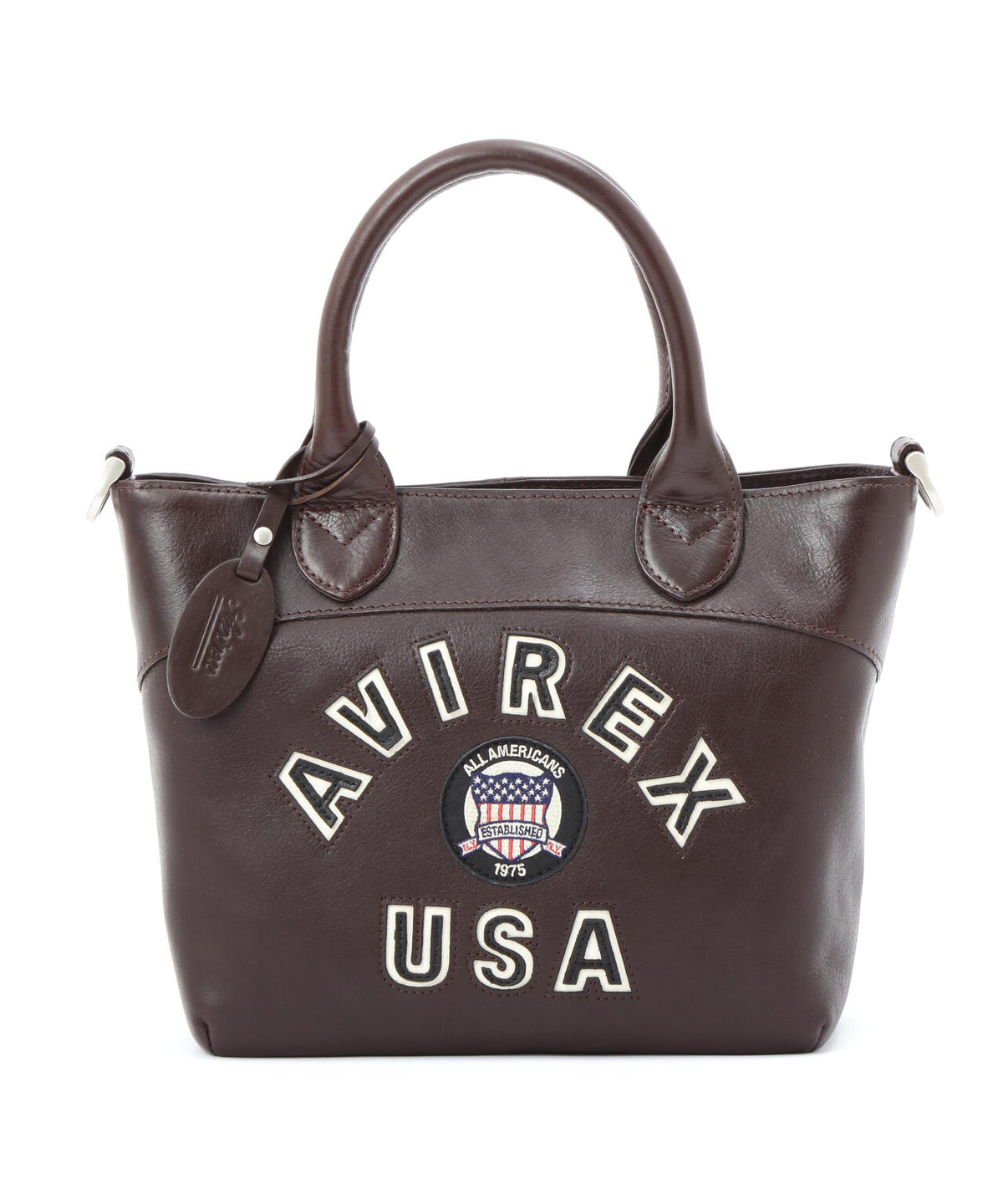 VARSITY LEATHER MINI TOTE BAG / AVX5626