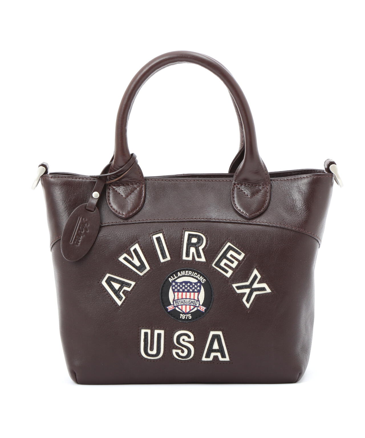 VARSITY LEATHER MINI TOTE BAG / AVX5626
