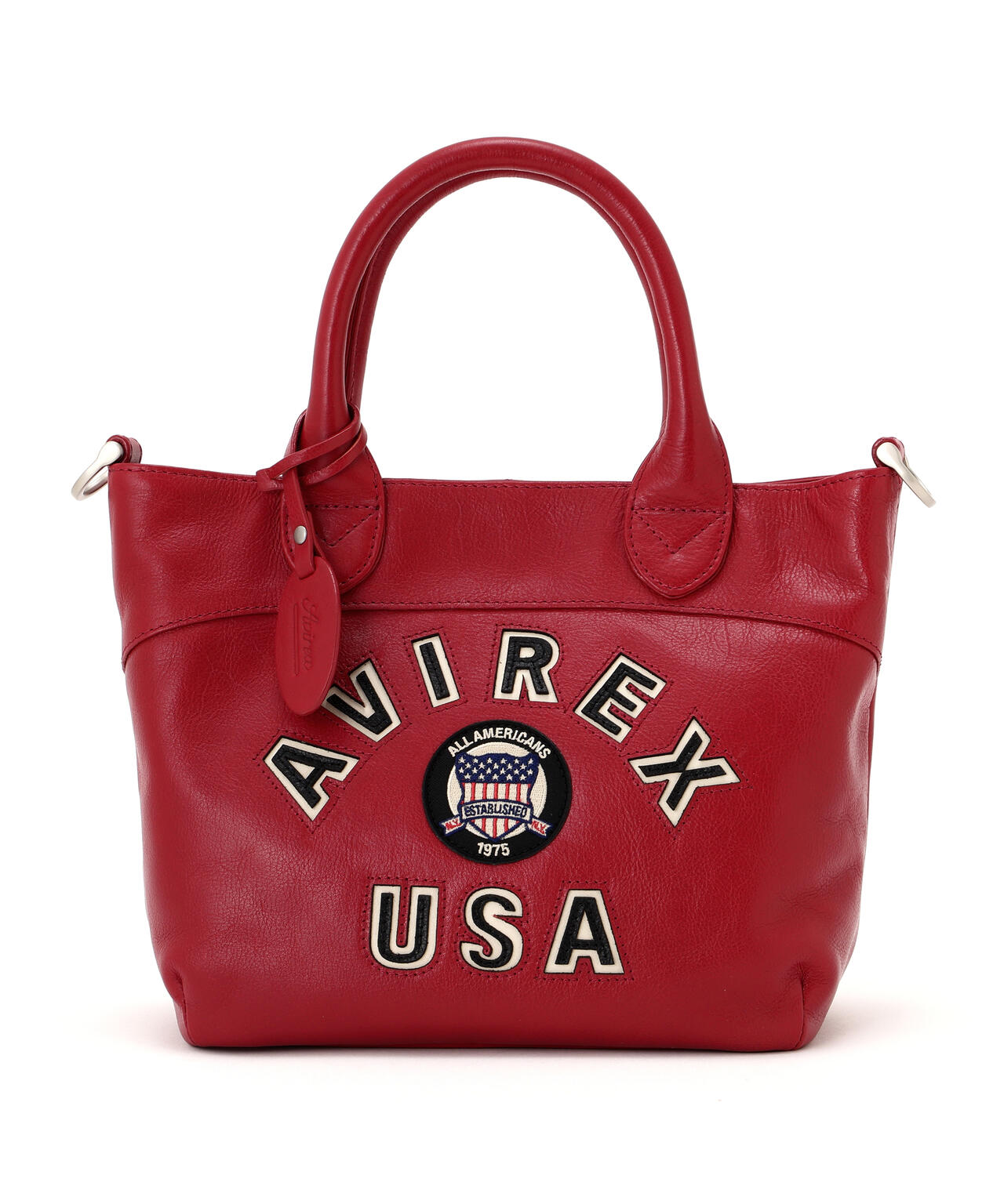 VARSITY LEATHER MINI TOTE BAG / AVX5626