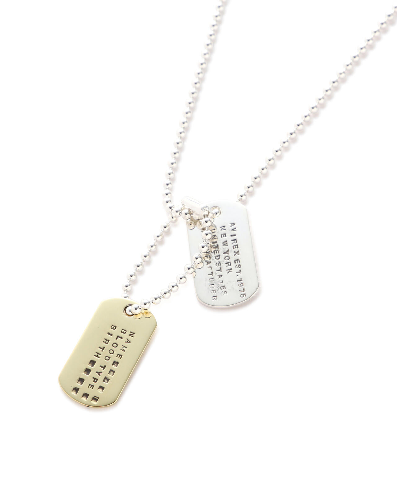 《AVIREXby J.H.M CO.,LTD. 》"SURPLUS" DOGTAG NECKLACE / "サープラス" ドッグタグ