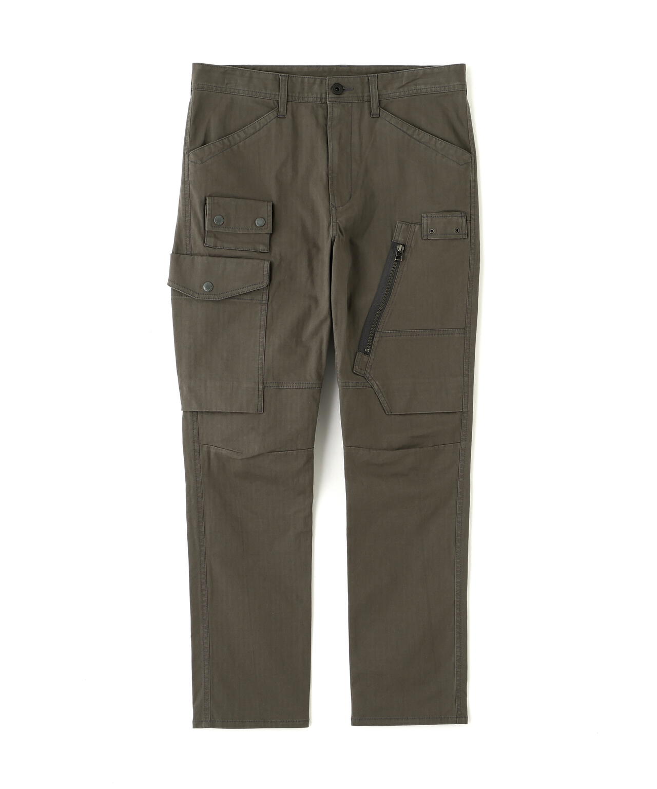 STRETCH HERRINGBONE CARGO PANTS