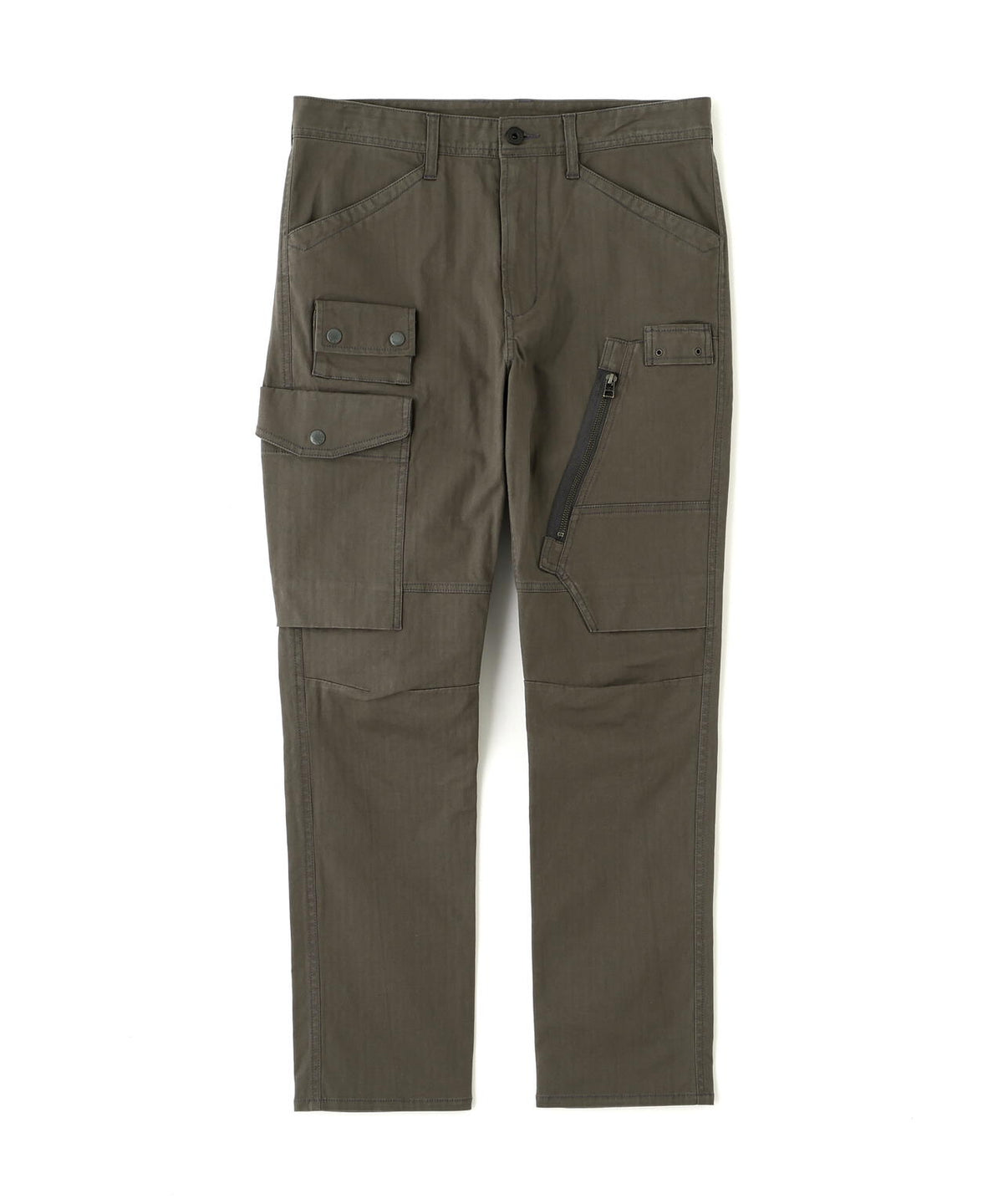 STRETCH HERRINGBONE CARGO PANTS