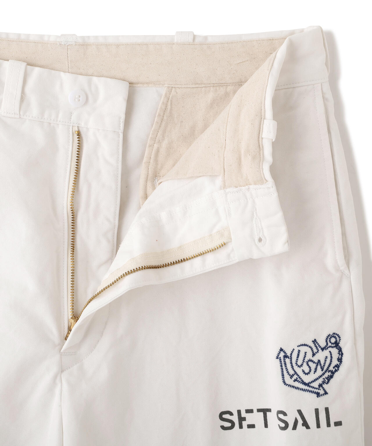 AGED LOOK STENCIL CHINO PANTS