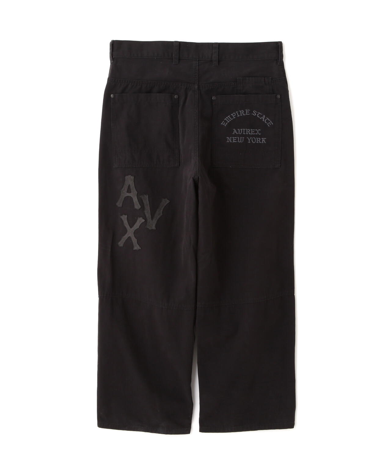 LEATHER PATCH DUCK DOUBLE KNEE PANTS