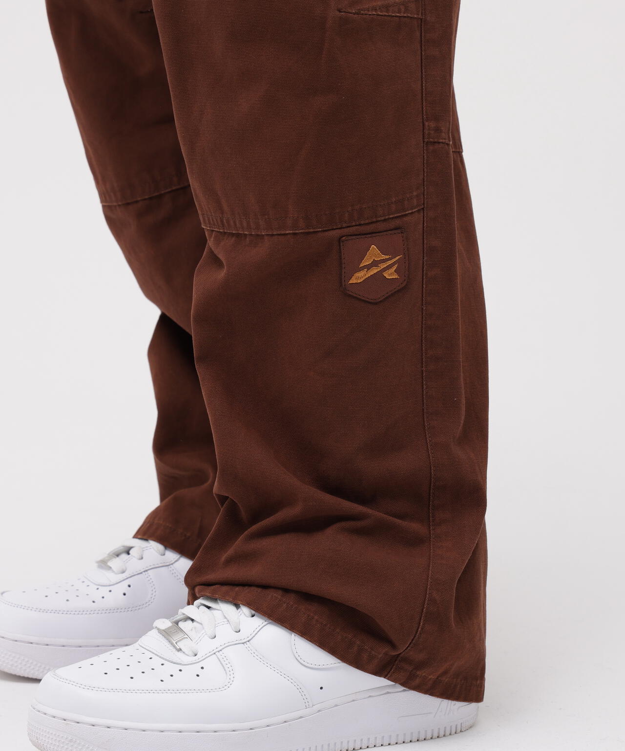 LEATHER PATCH DUCK DOUBLE KNEE PANTS