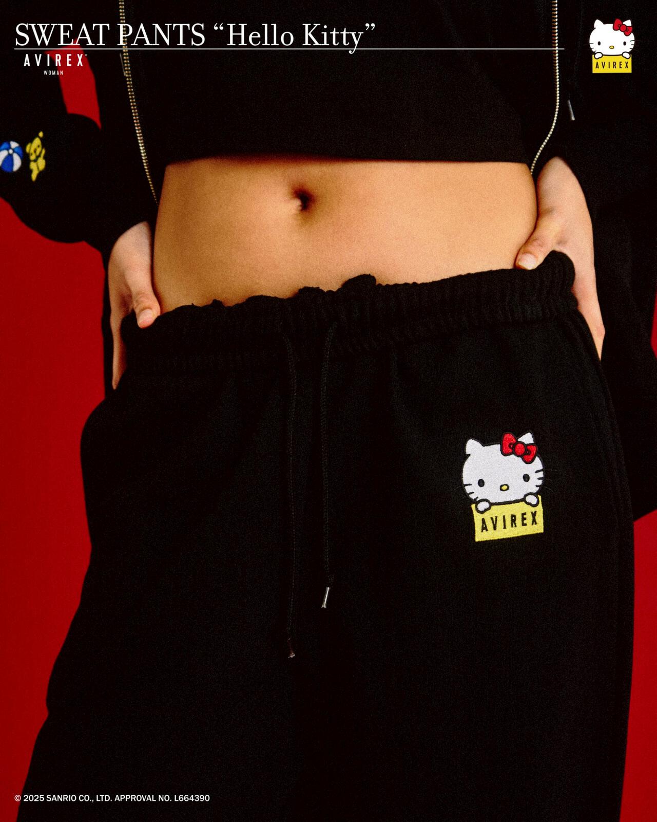 《AVIREX×HELLO KITTY》SWEAT PANTS