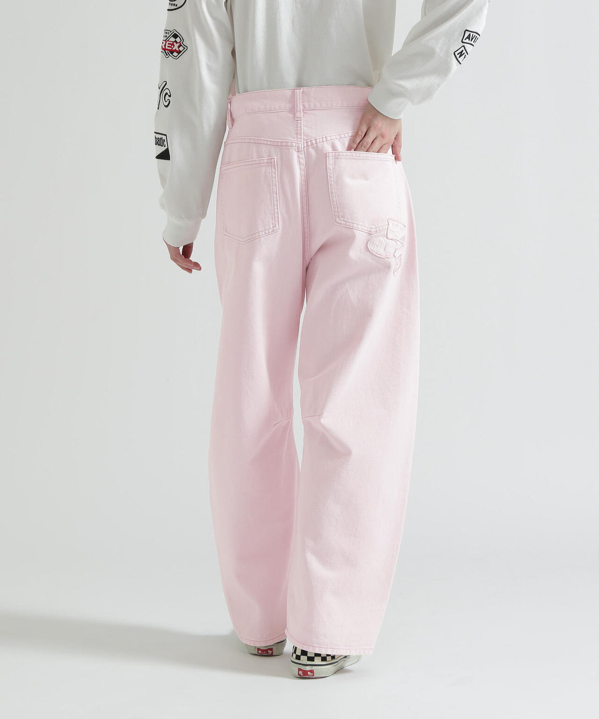 WAPPEN BARREL LEG DENIM PANTS