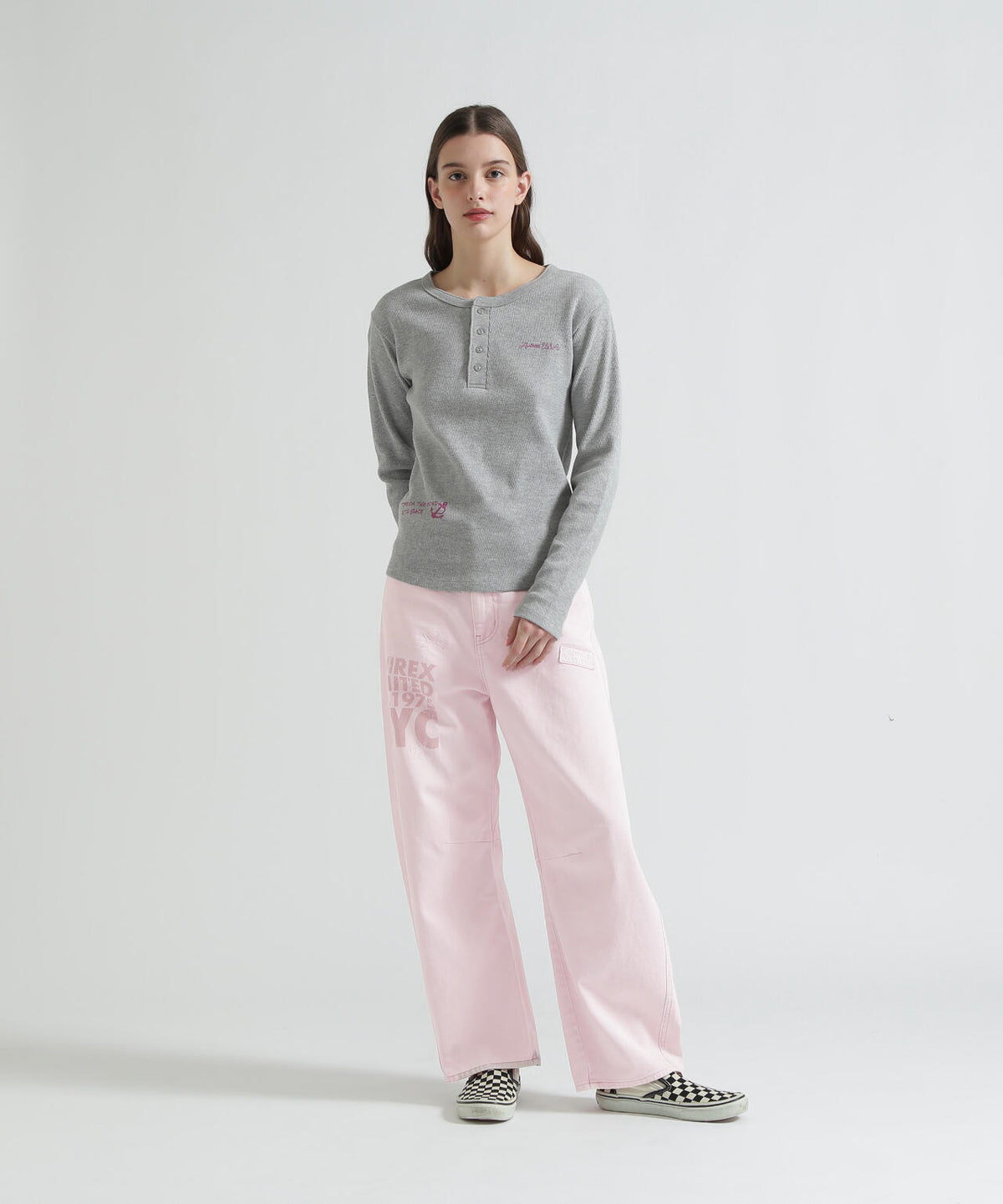 WAPPEN BARREL LEG DENIM PANTS