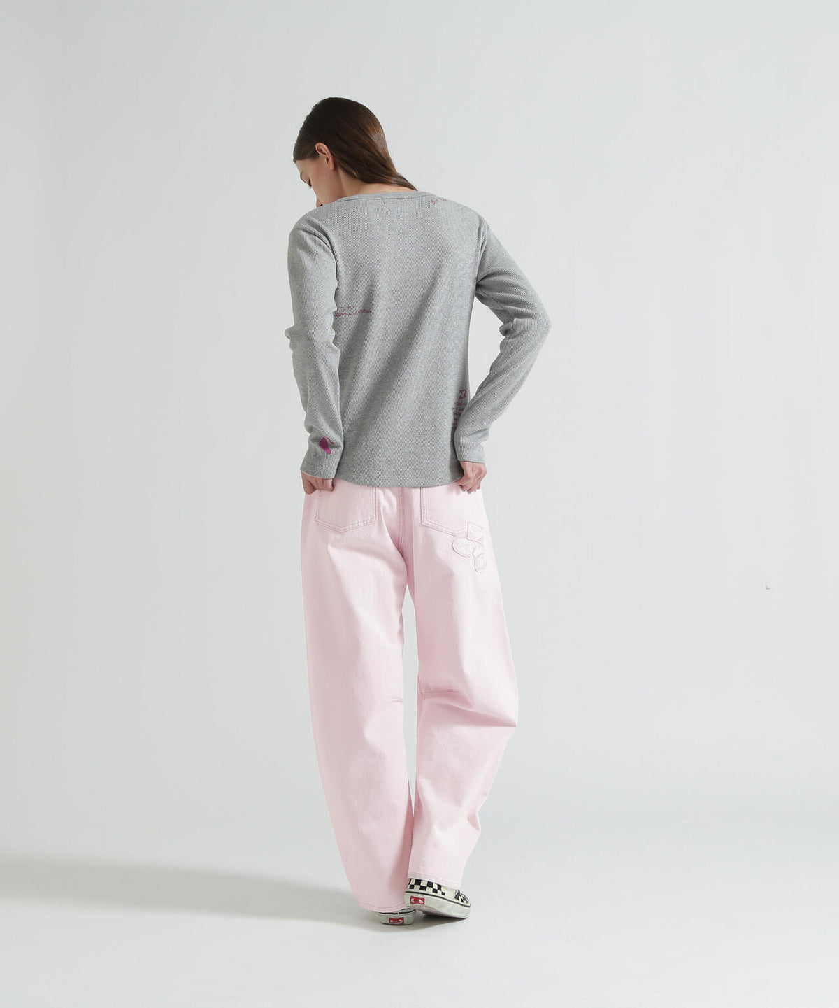 WAPPEN BARREL LEG DENIM PANTS